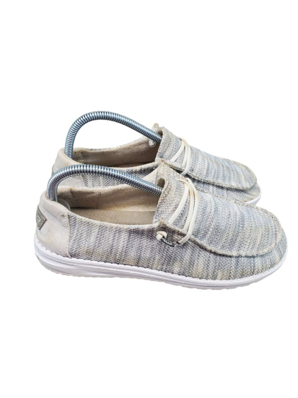 Hey Dude Shoes Womens Size 7 Glacier Gray Canvas Slip On Sneakers *Read* - Picture 4 of 10